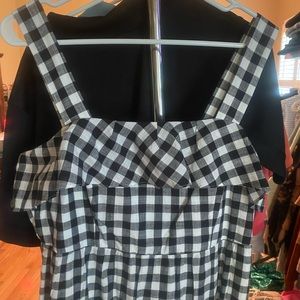 J. Crew black/white gingham dress